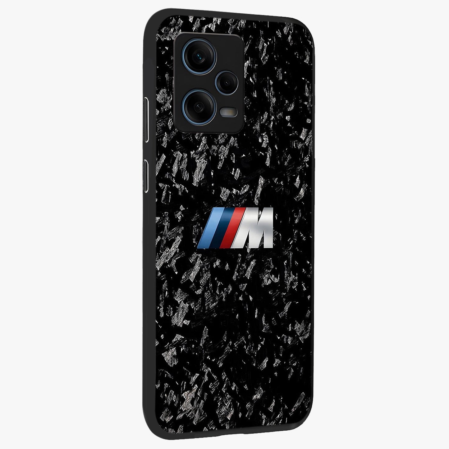 Carbon Speed Mark Glass Case upright view showcasing modern carbon speed graphic with bold automotive theme.