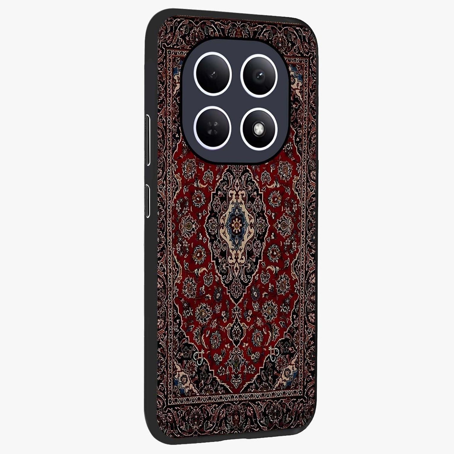 Heritage Carpet Royale Glass Case upright view showcasing detailed ornamental artwork with luxurious traditional theme.