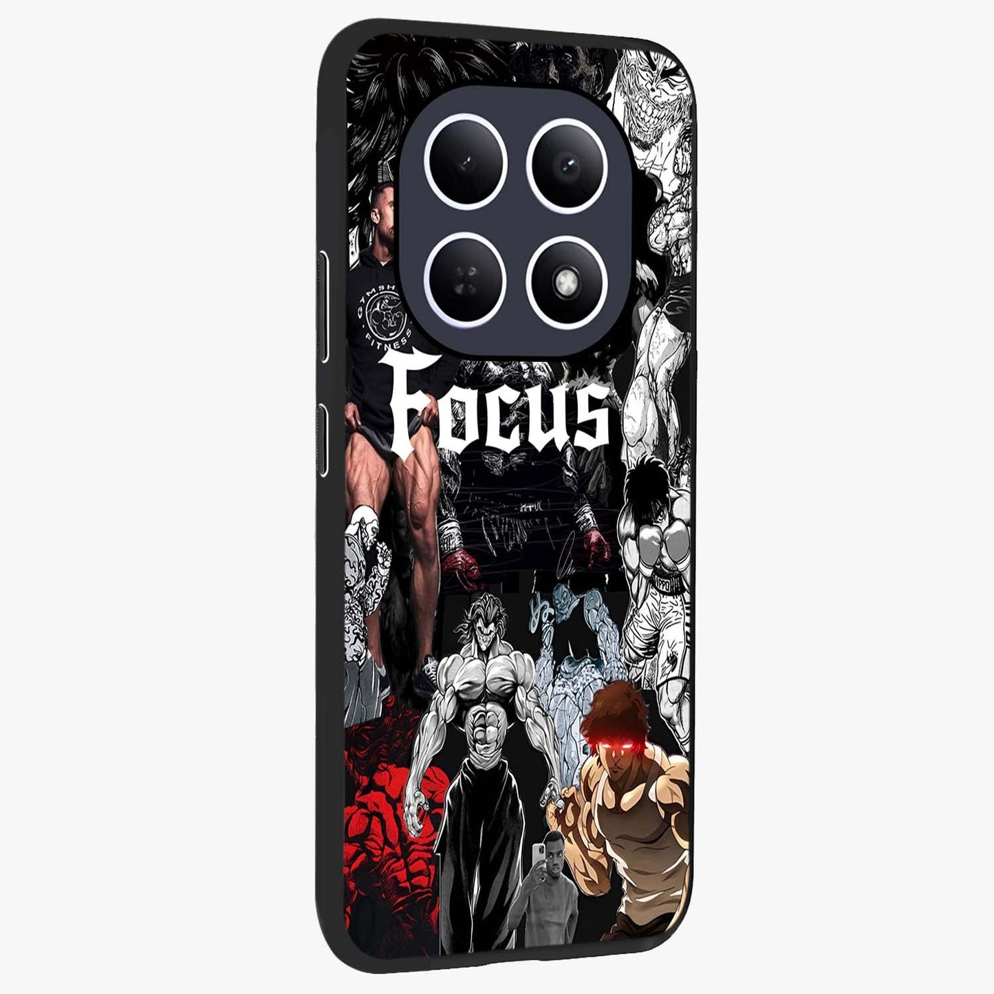Relentless Power Focus Glass Case upright view showcasing strong inspirational artwork with powerful focus theme.