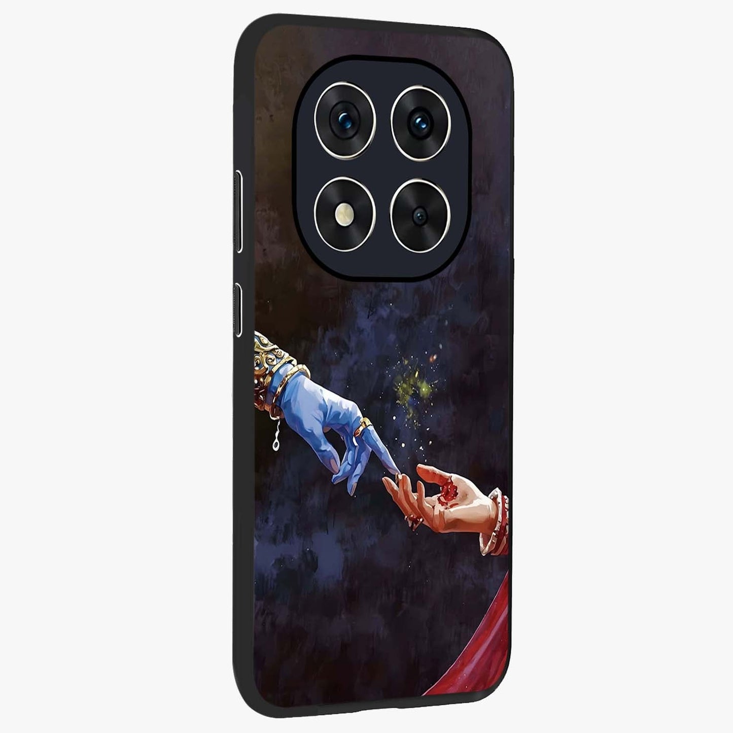Divine Touch Eternal Glass Case upright view showcasing peaceful spiritual artwork with eternal divine theme.