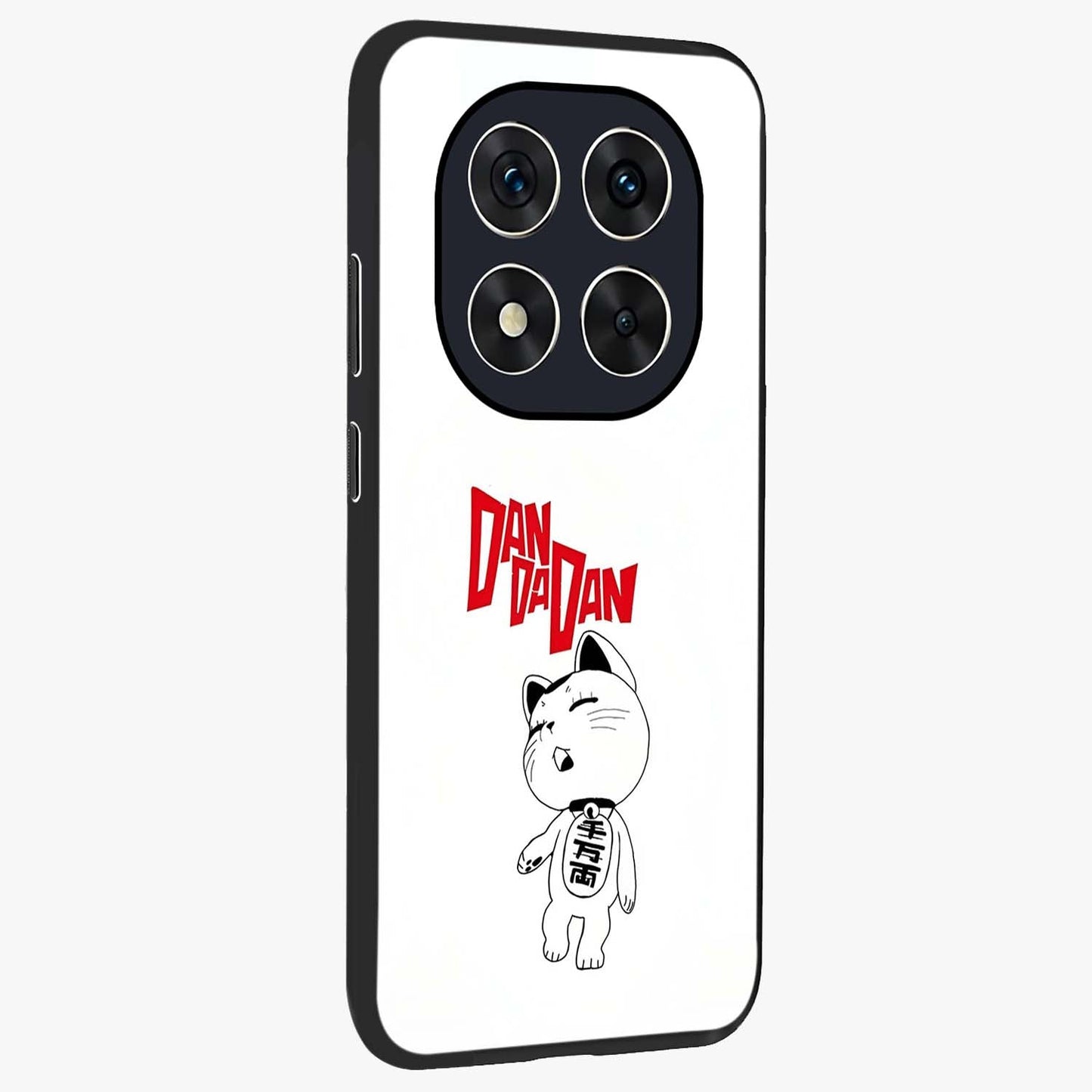 Playful Spirit Charm Glass Case upright view showcasing vibrant charm artwork with fun artistic theme.