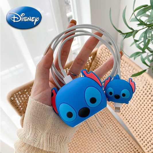 Stitch Silicon Apple iPhone Charger Case | Lightning Charger/Cable Protector Cover for iPhone Charger-Stitch