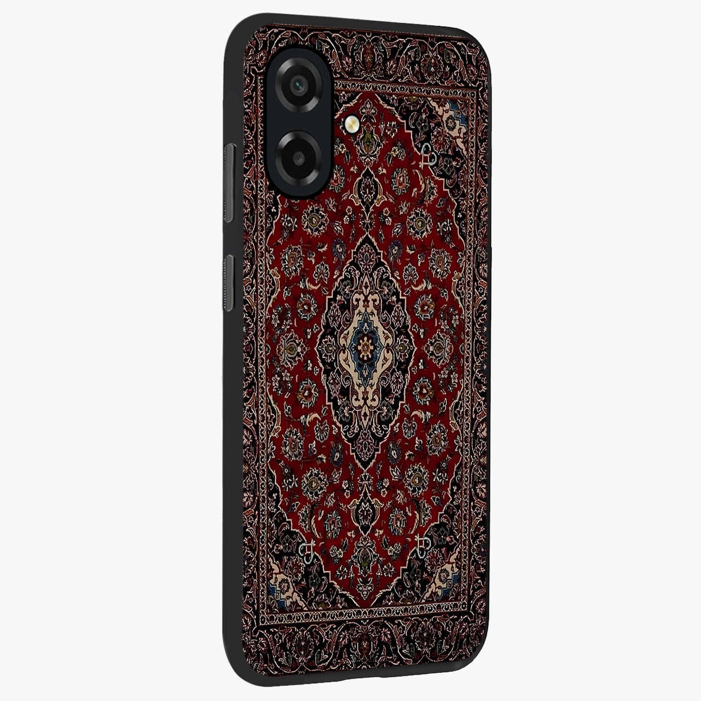 Heritage Carpet Royale Glass Case upright view showcasing detailed ornamental artwork with luxurious traditional theme.