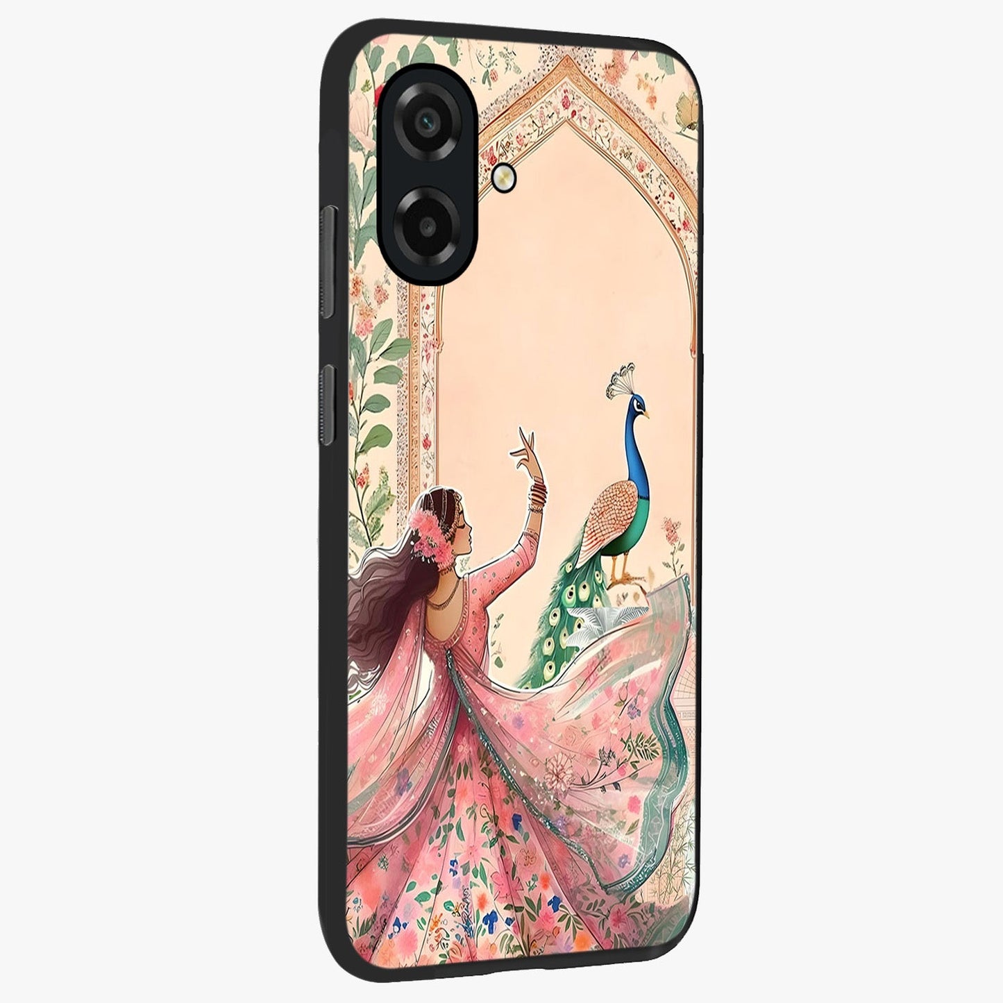 Royal Grace Muse Glass Case upright view showcasing stylish artistic artwork with sophisticated royal theme.