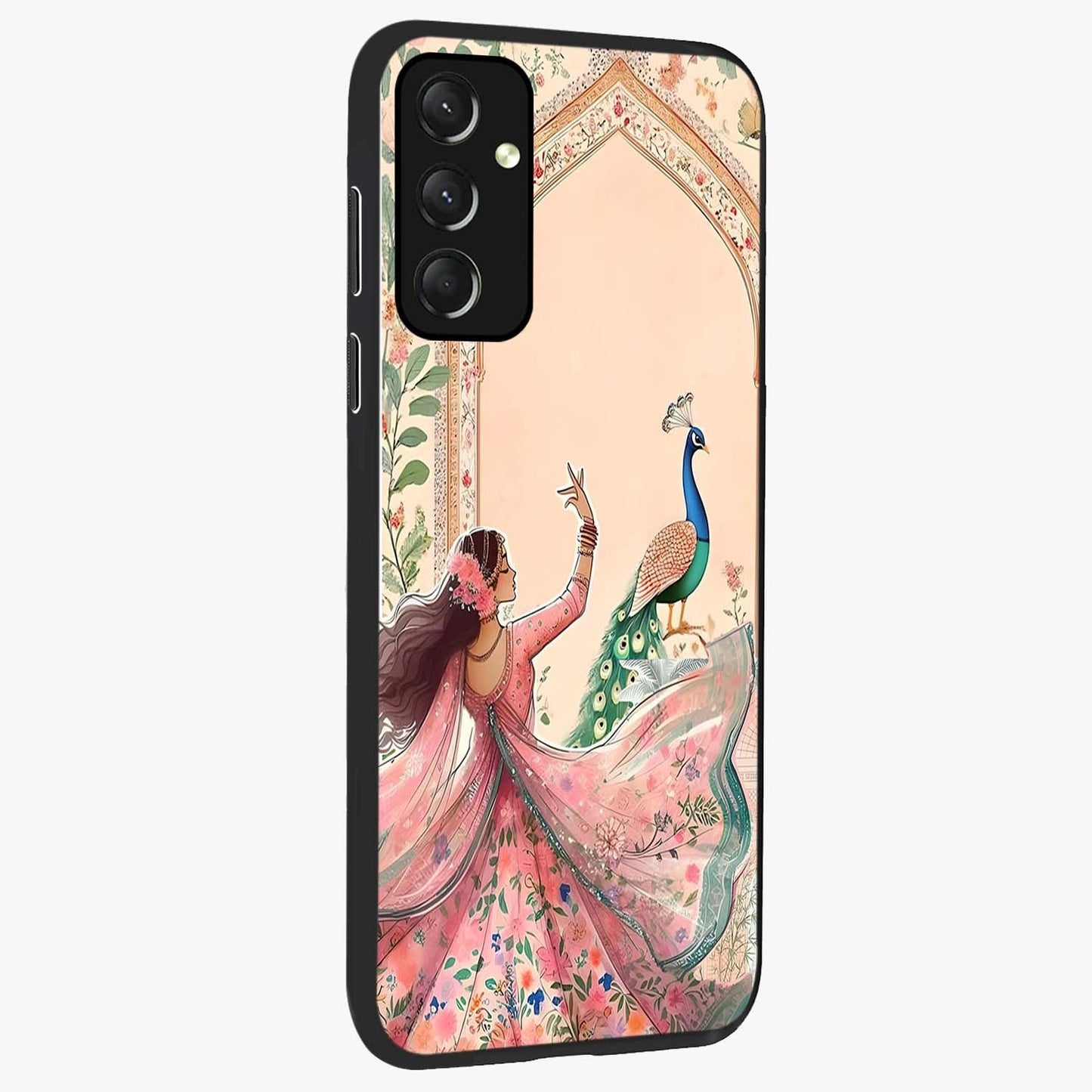 Royal Grace Muse Glass Case upright view showcasing stylish artistic artwork with sophisticated royal theme.