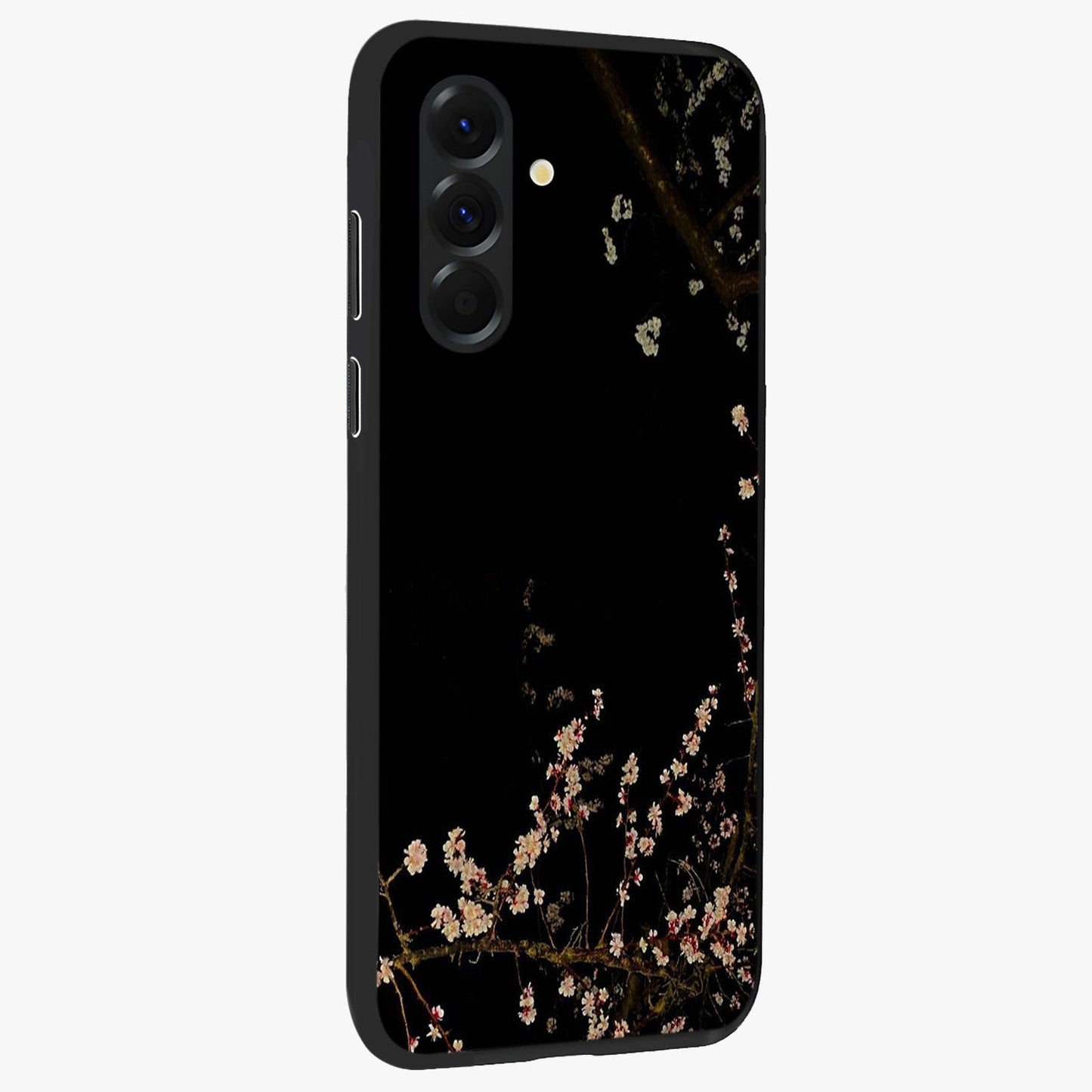 Petal Moon Light With Custom Name Glass Case upright view showcasing elegant floral moon artwork with personalized aesthetic.