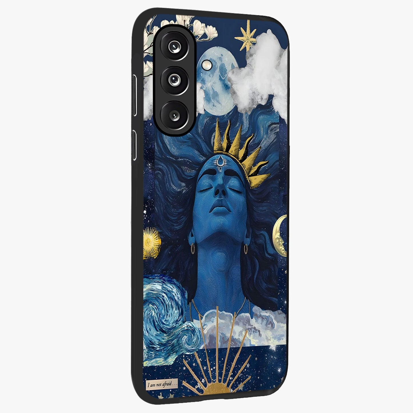 Aesthetic Lord Shiva Glass Case upright view showcasing powerful Lord Shiva artwork with devotional theme.