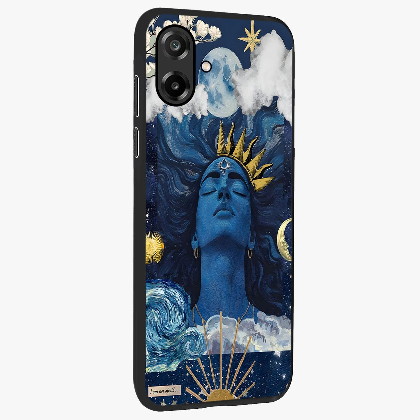 Aesthetic Lord Shiva Glass Case upright view showcasing powerful Lord Shiva artwork with devotional theme.
