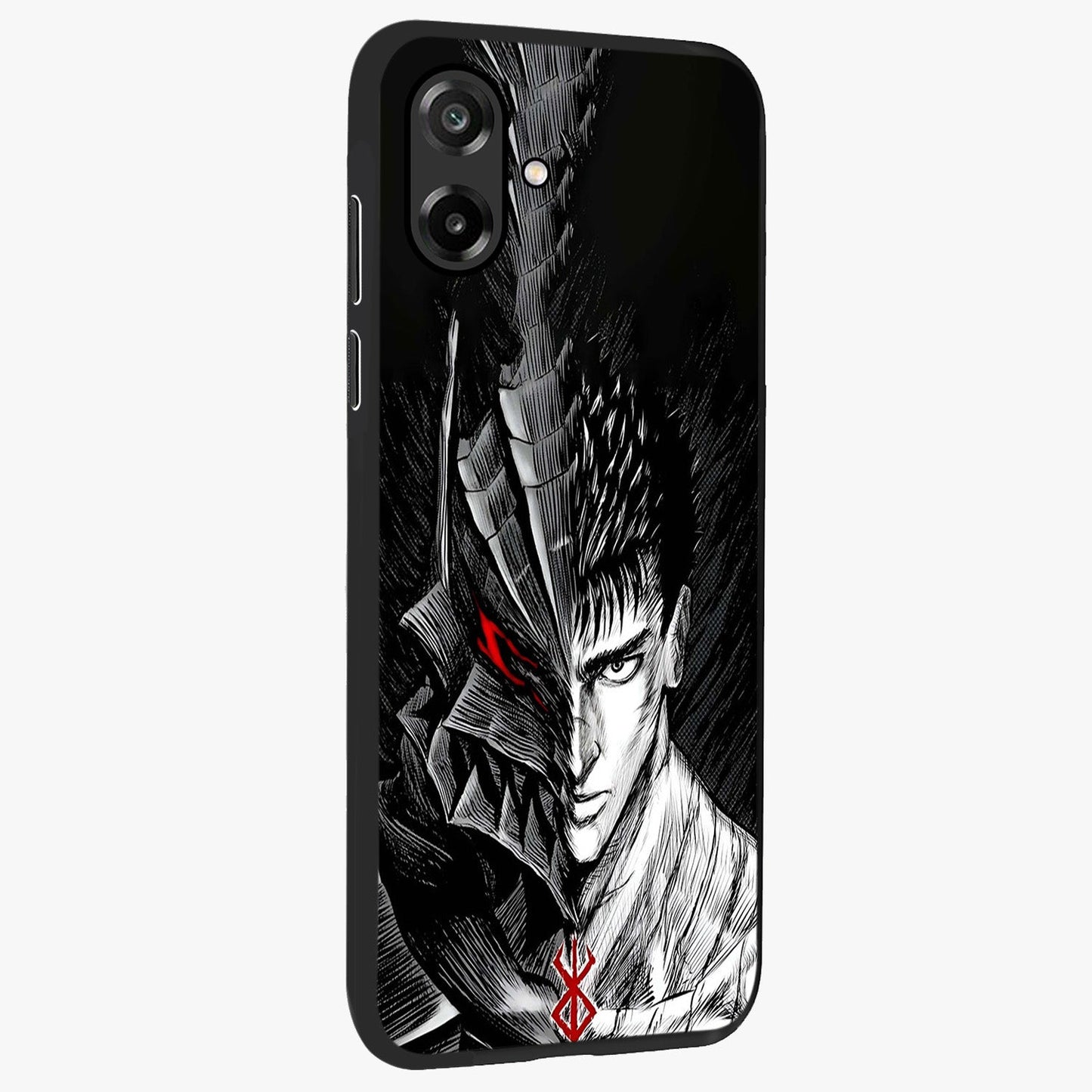 Berserker Blood Oath Glass Case upright view showcasing intense warrior aesthetic with dramatic artistic style.