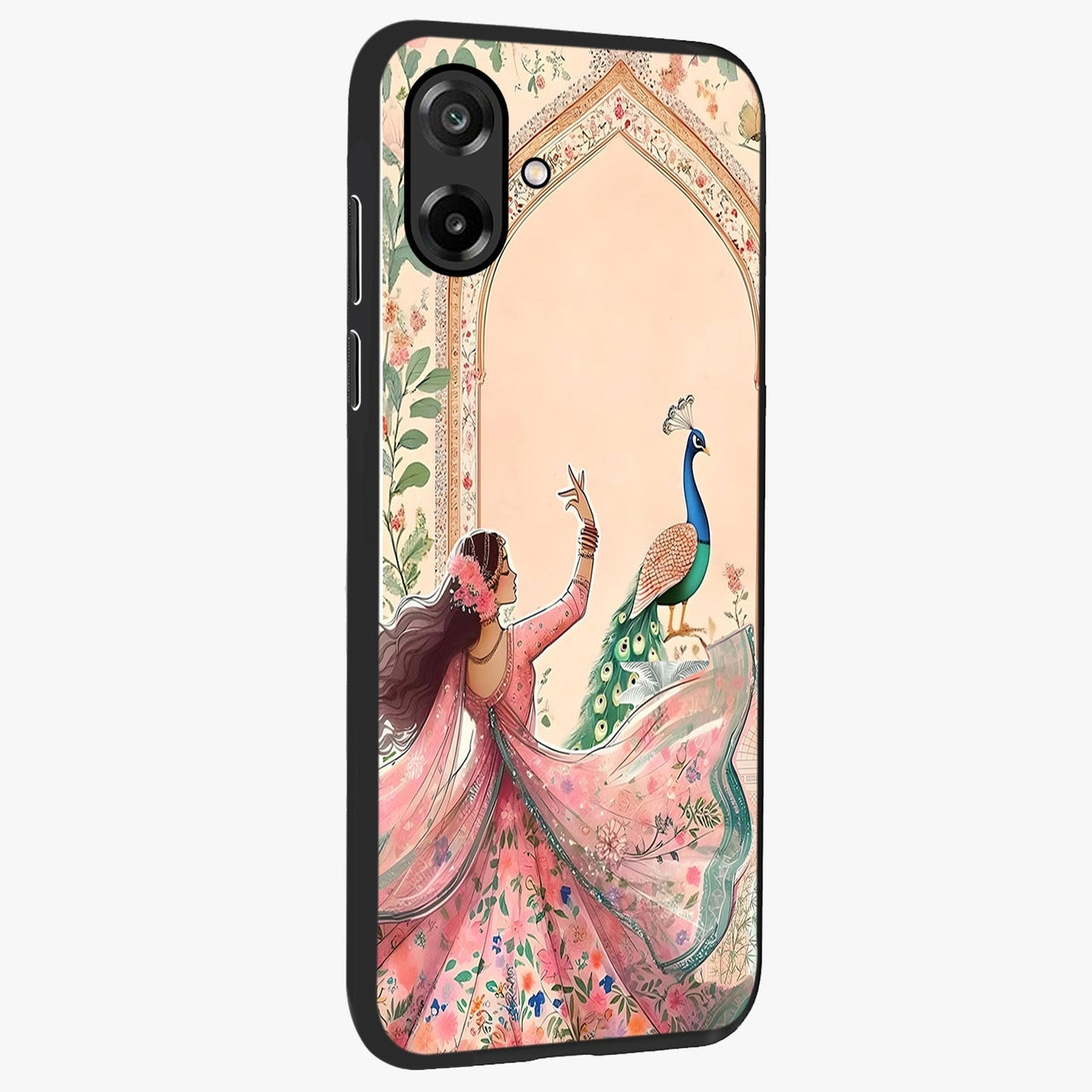 Royal Grace Muse Glass Case upright view showcasing stylish artistic artwork with sophisticated royal theme.
