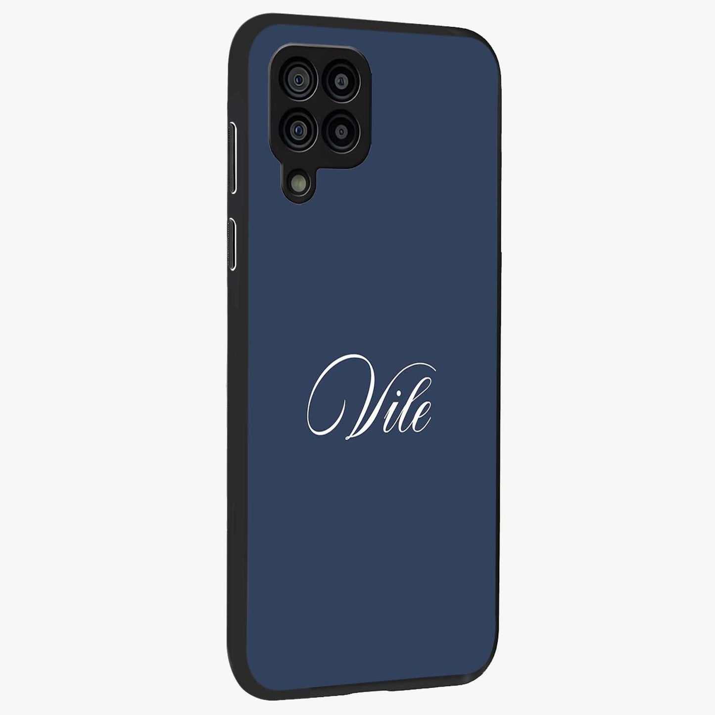 Blue Vintage Floral Pattern Glass Case displayed in angled mockup highlighting classic blue floral pattern and retro aesthetic design.