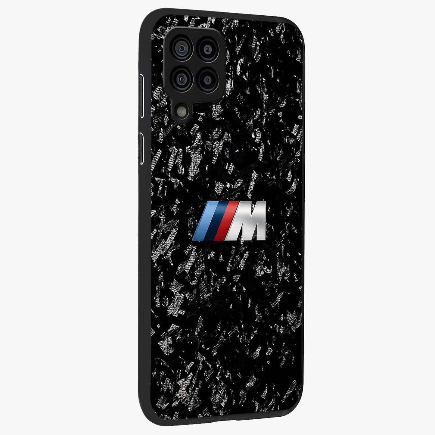 Carbon Speed Mark Glass Case upright view showcasing modern carbon speed graphic with bold automotive theme.