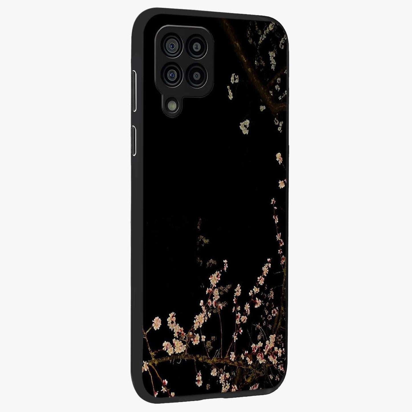 Petal Moon Light With Custom Name Glass Case upright view showcasing elegant floral moon artwork with personalized aesthetic.