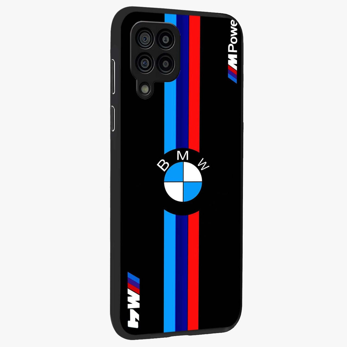 Turbo BMW Beast Glass Case upright view showcasing powerful car artwork with modern motorsport theme.