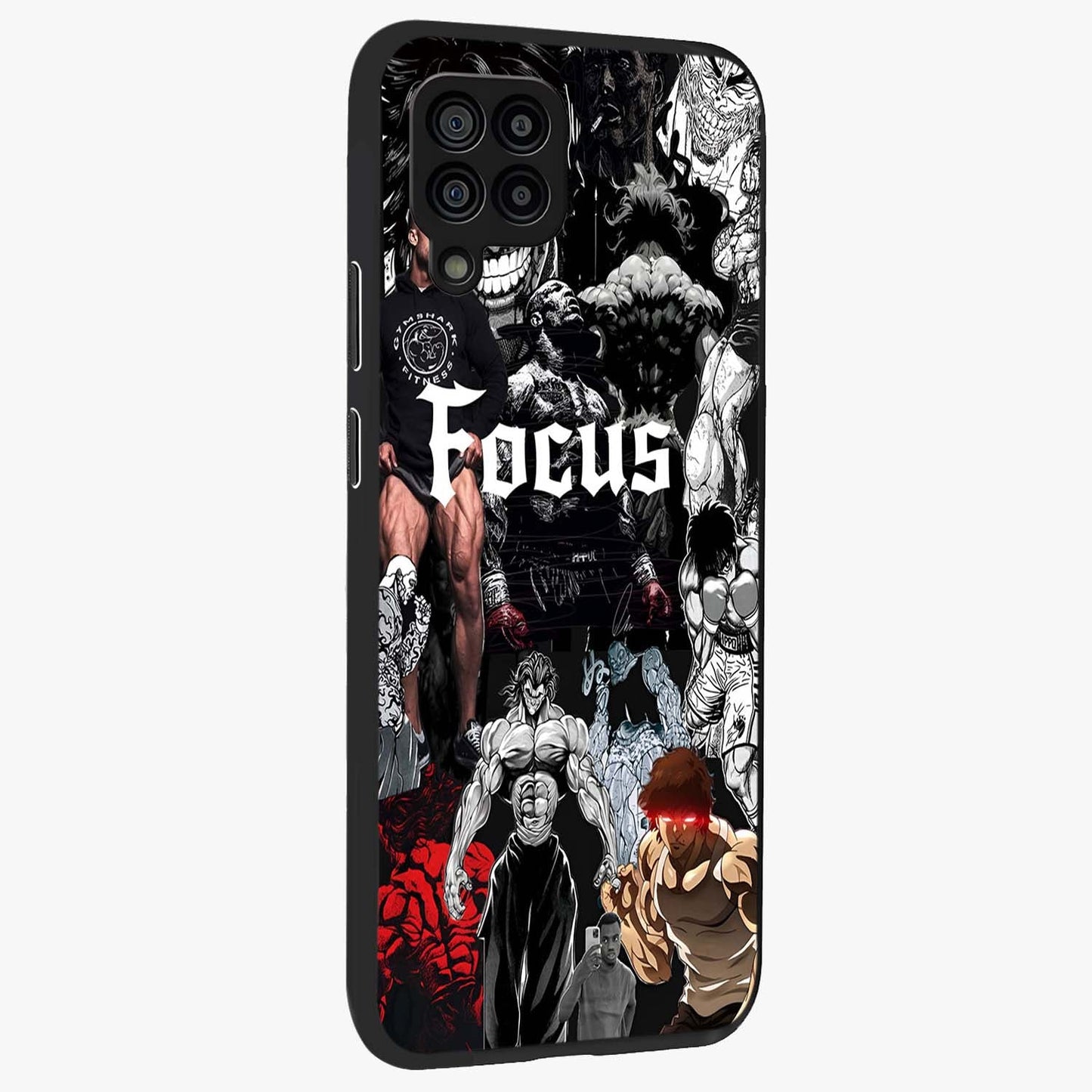 Relentless Power Focus Glass Case upright view showcasing strong inspirational artwork with powerful focus theme.