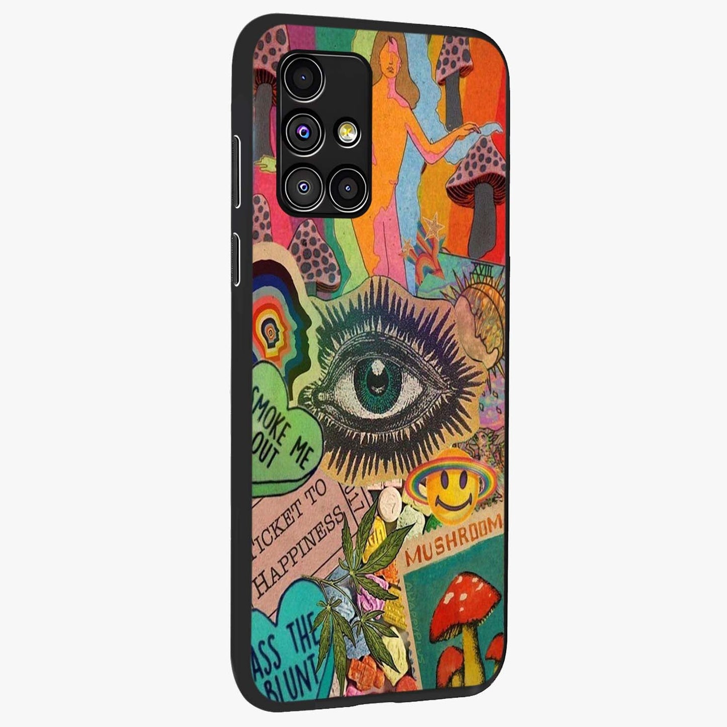 Mystic Eye Wonderland Glass Case upright view showcasing symbolic eye artwork with mysterious fantasy theme.