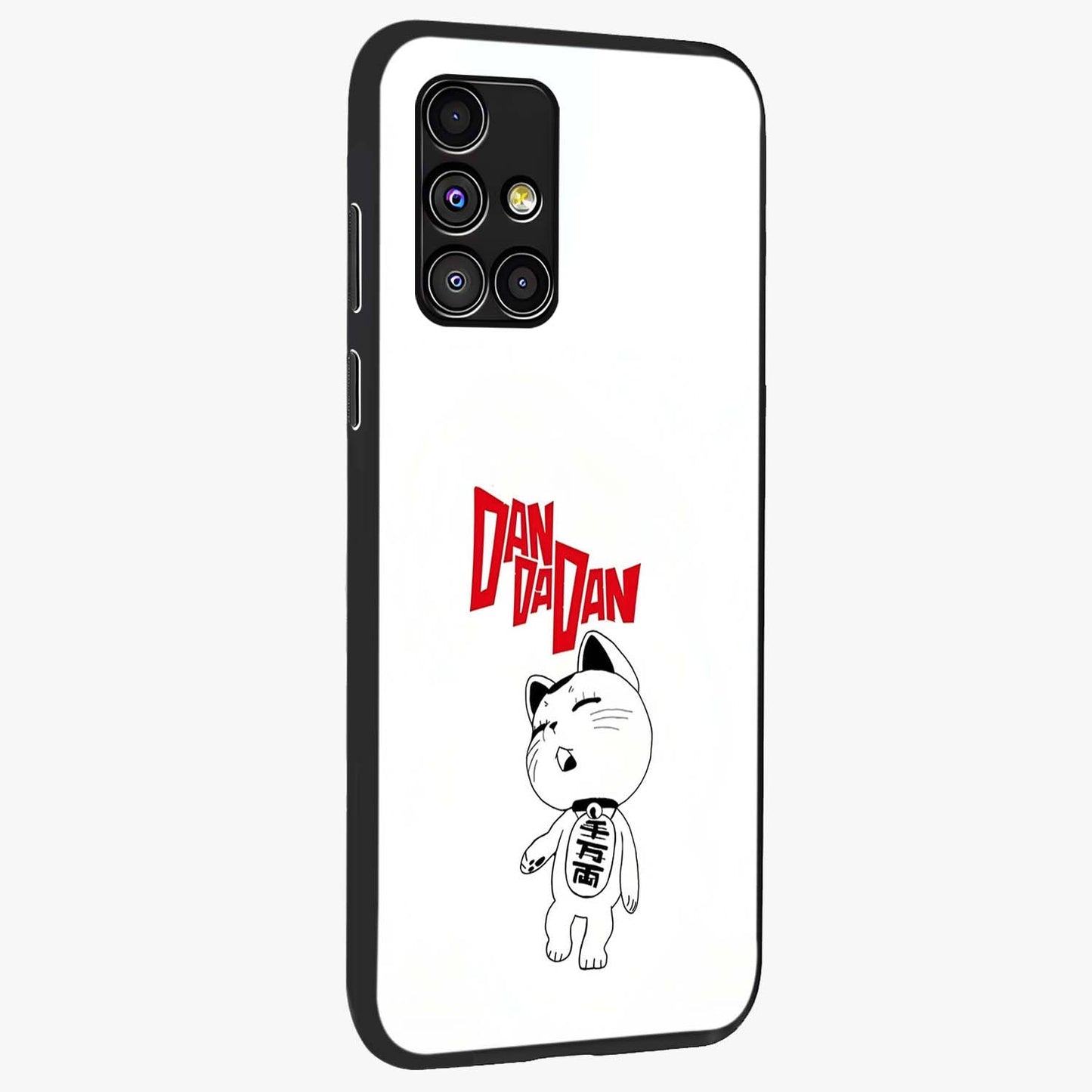Playful Spirit Charm Glass Case upright view showcasing vibrant charm artwork with fun artistic theme.