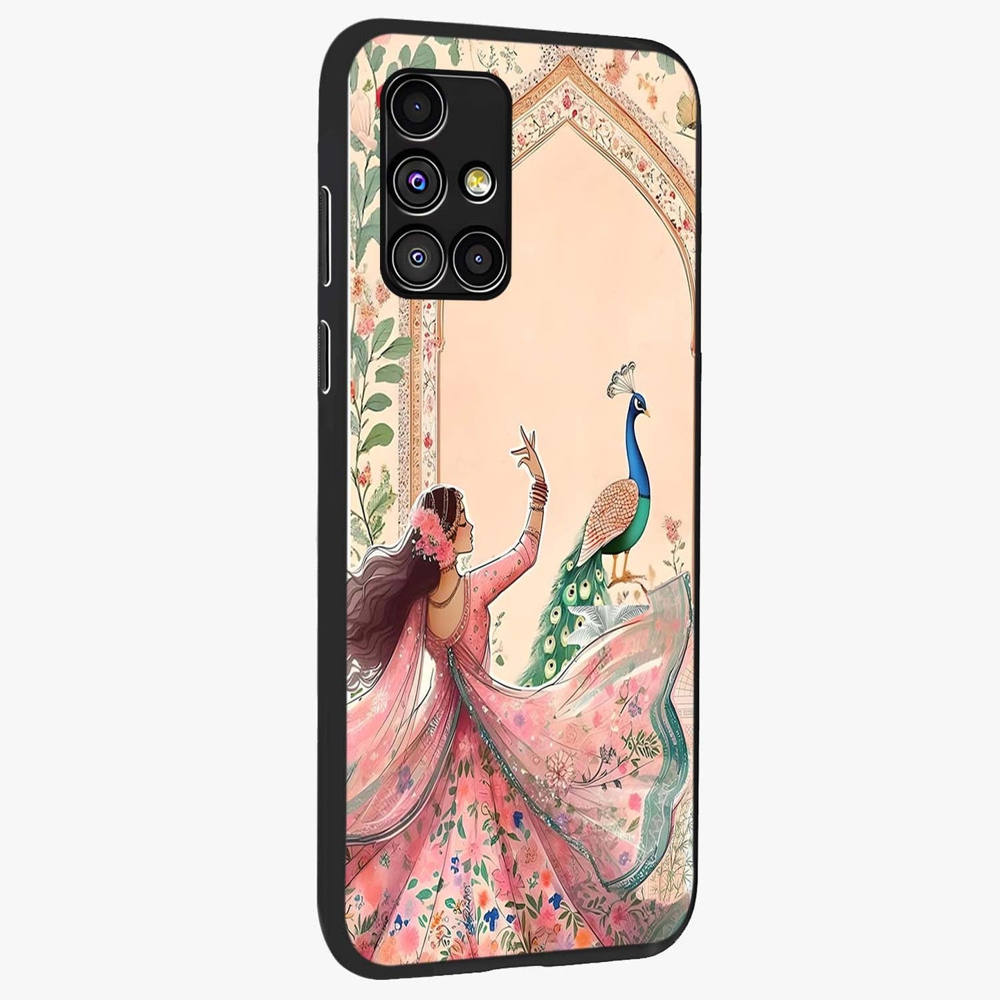 Royal Grace Muse Glass Case upright view showcasing stylish artistic artwork with sophisticated royal theme.