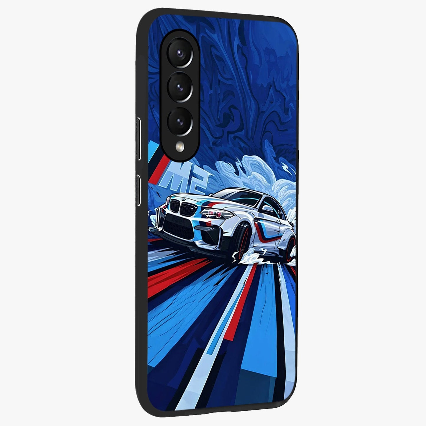 Drift Power Rush Glass Case upright view showcasing high speed racing artwork with bold automotive theme.