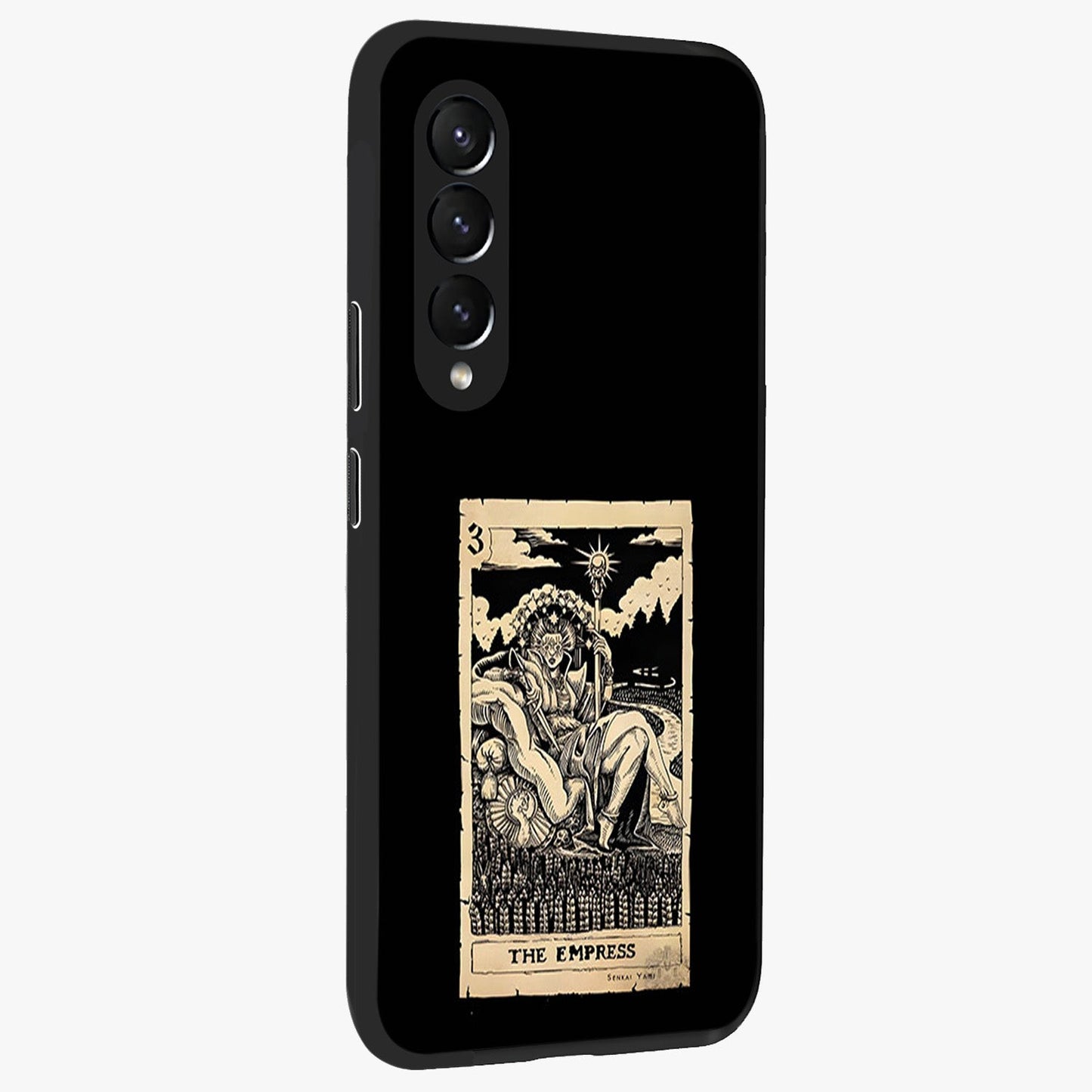 The Empress Glass Case upright view showcasing powerful empress themed artwork with luxurious artistic theme.