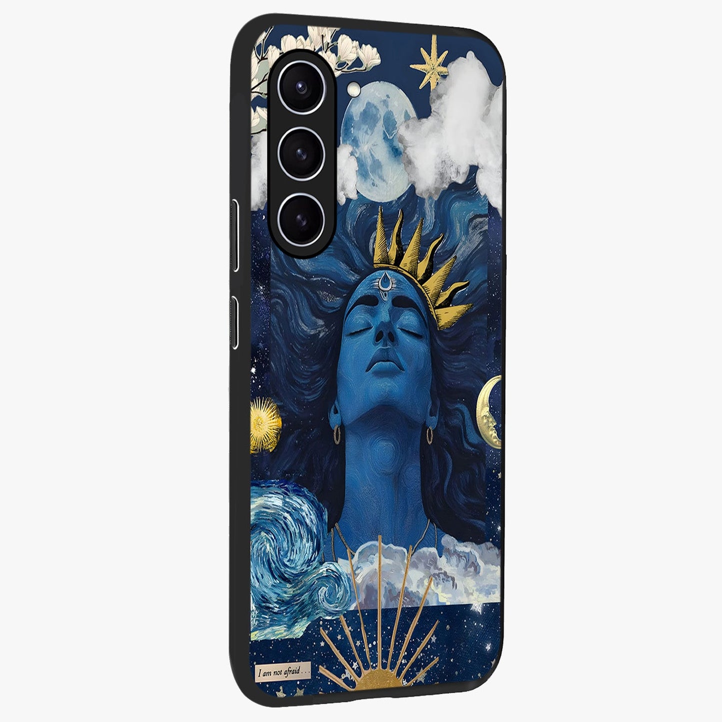 Aesthetic Lord Shiva Glass Case upright view showcasing powerful Lord Shiva artwork with devotional theme.
