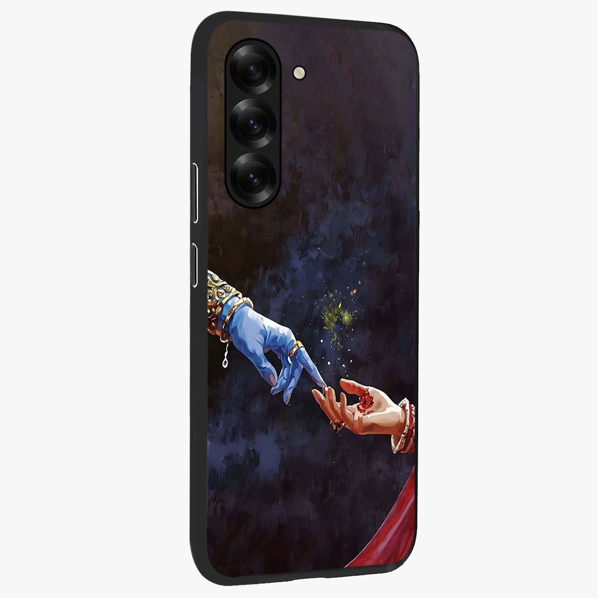 Divine Touch Eternal Glass Case upright view showcasing peaceful spiritual artwork with eternal divine theme.