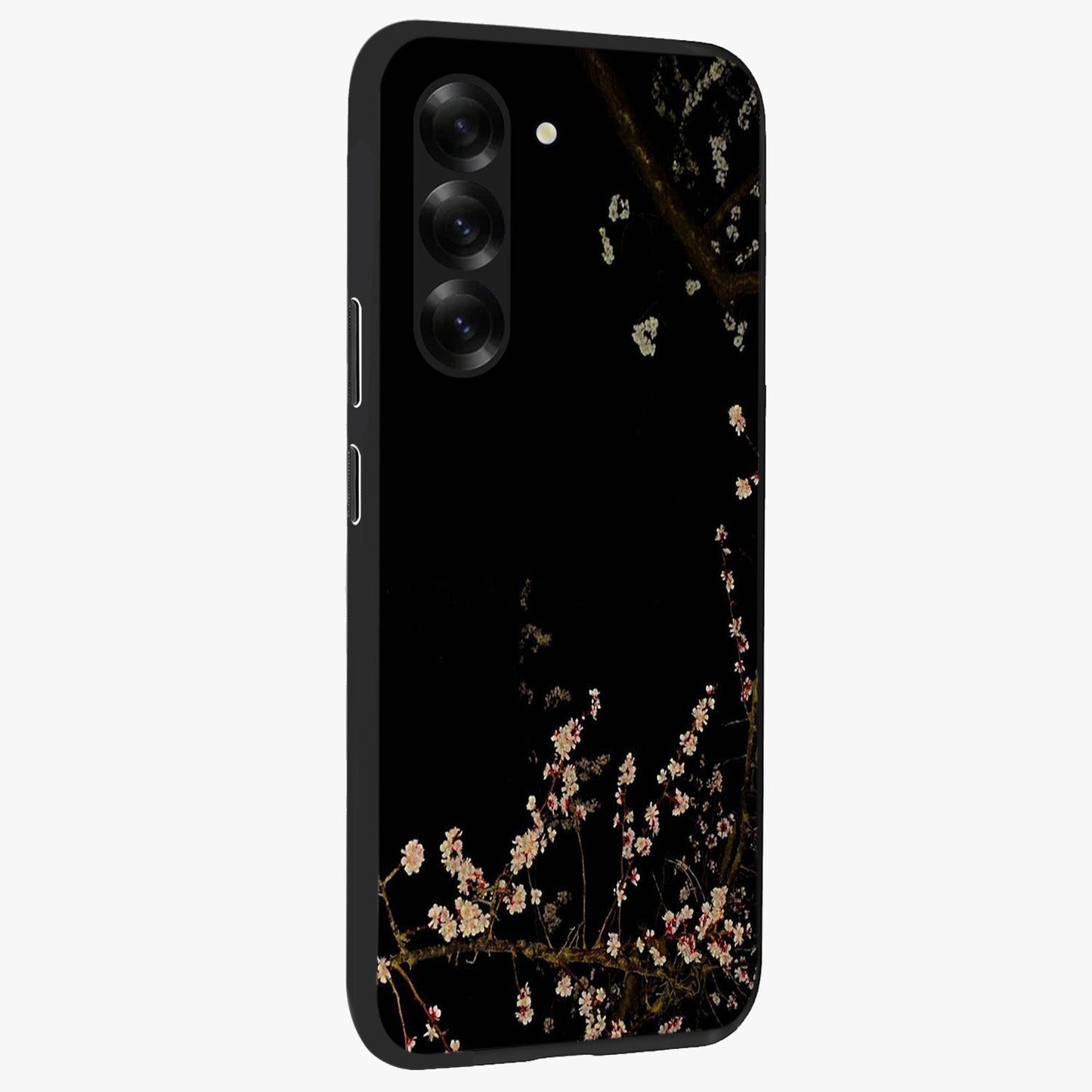 Petal Moon Light With Custom Name Glass Case upright view showcasing elegant floral moon artwork with personalized aesthetic.