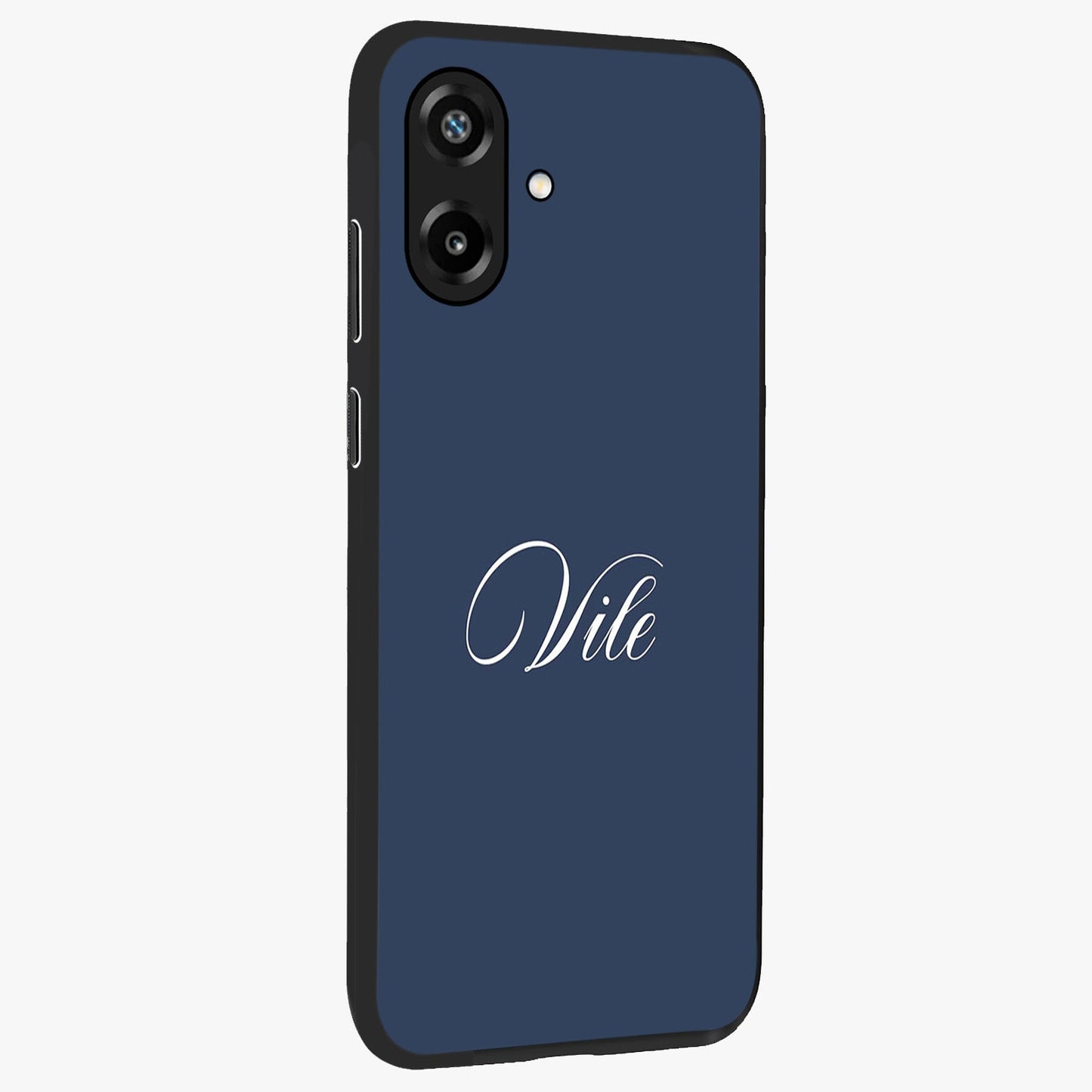 Blue Vintage Floral Pattern Glass Case displayed in angled mockup highlighting classic blue floral pattern and retro aesthetic design.
