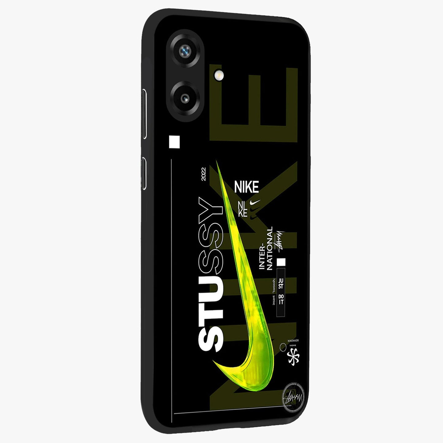 Neon Street Edition Glass Case upright view showcasing colorful neon artwork with modern street culture theme.