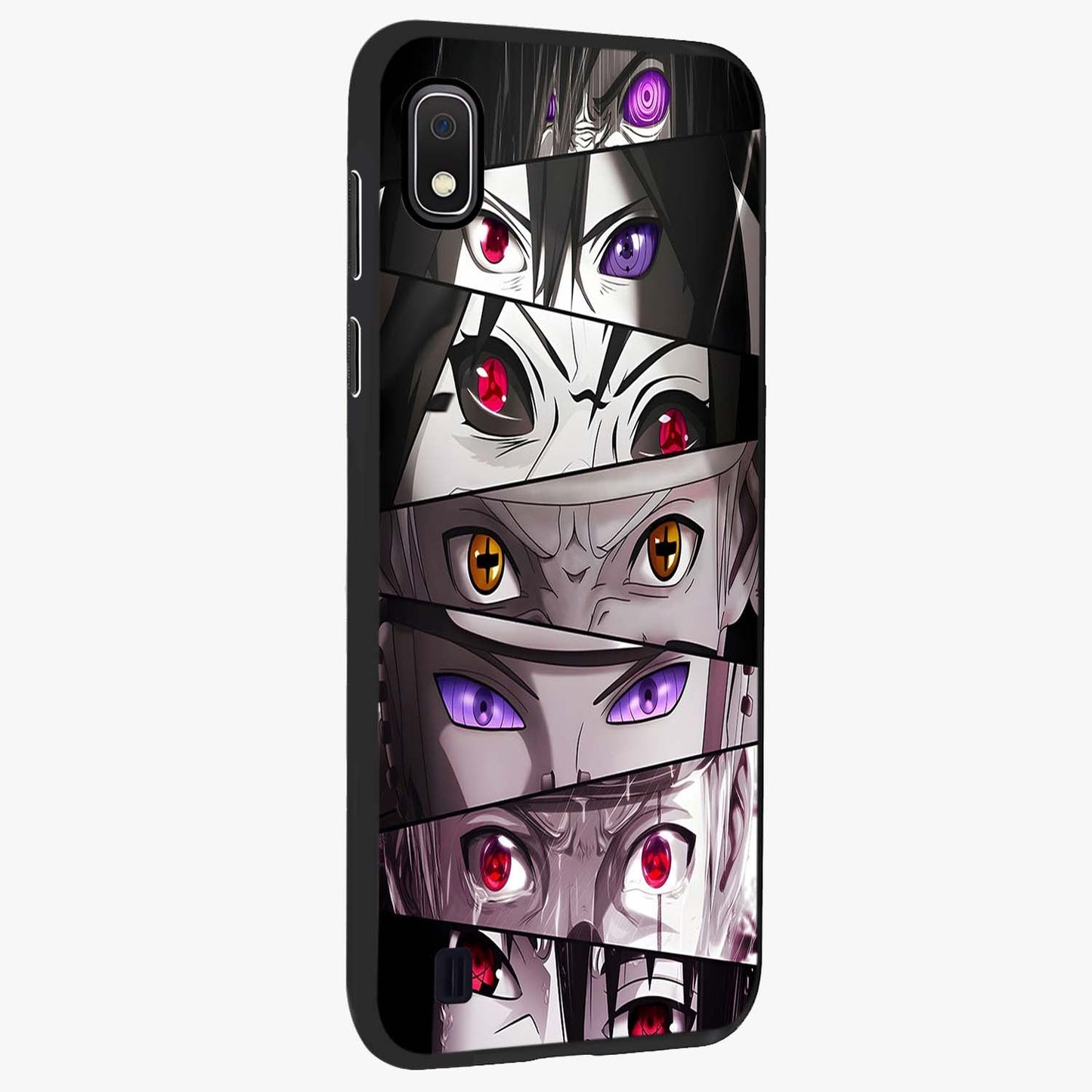 Eyes of Destiny Glass Case upright view showcasing symbolic eye artwork with dramatic artistic theme.