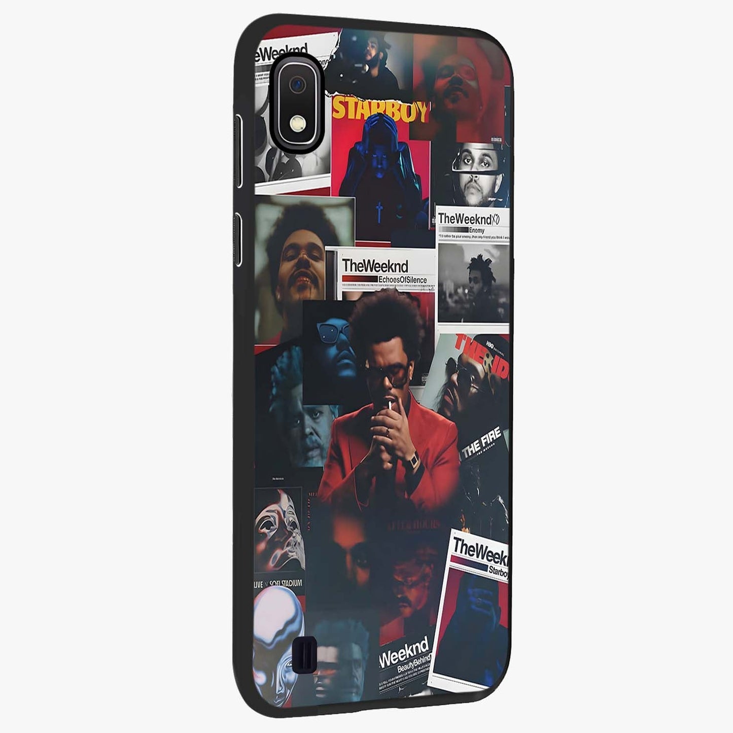 The Weeknd Glass Case upright view showcasing bold music themed artwork with contemporary artistic style.