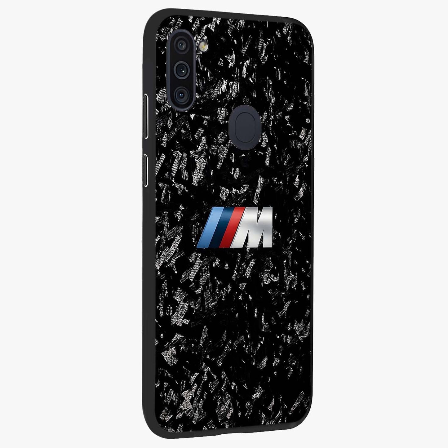 Carbon Speed Mark Glass Case upright view showcasing modern carbon speed graphic with bold automotive theme.