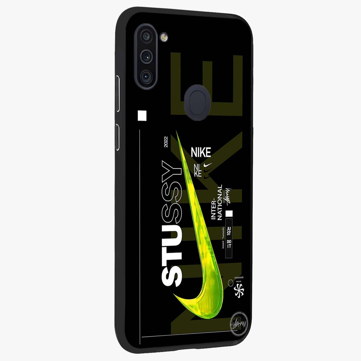 Neon Street Edition Glass Case upright view showcasing colorful neon artwork with modern street culture theme.