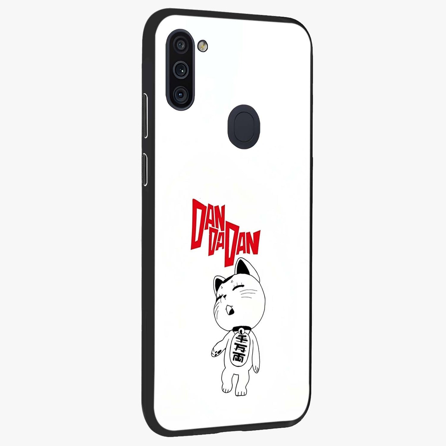 Playful Spirit Charm Glass Case upright view showcasing vibrant charm artwork with fun artistic theme.