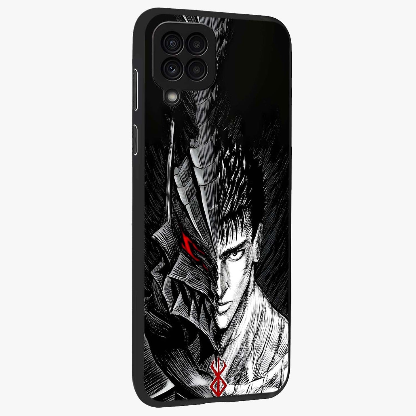 Berserker Blood Oath Glass Case upright view showcasing intense warrior aesthetic with dramatic artistic style.