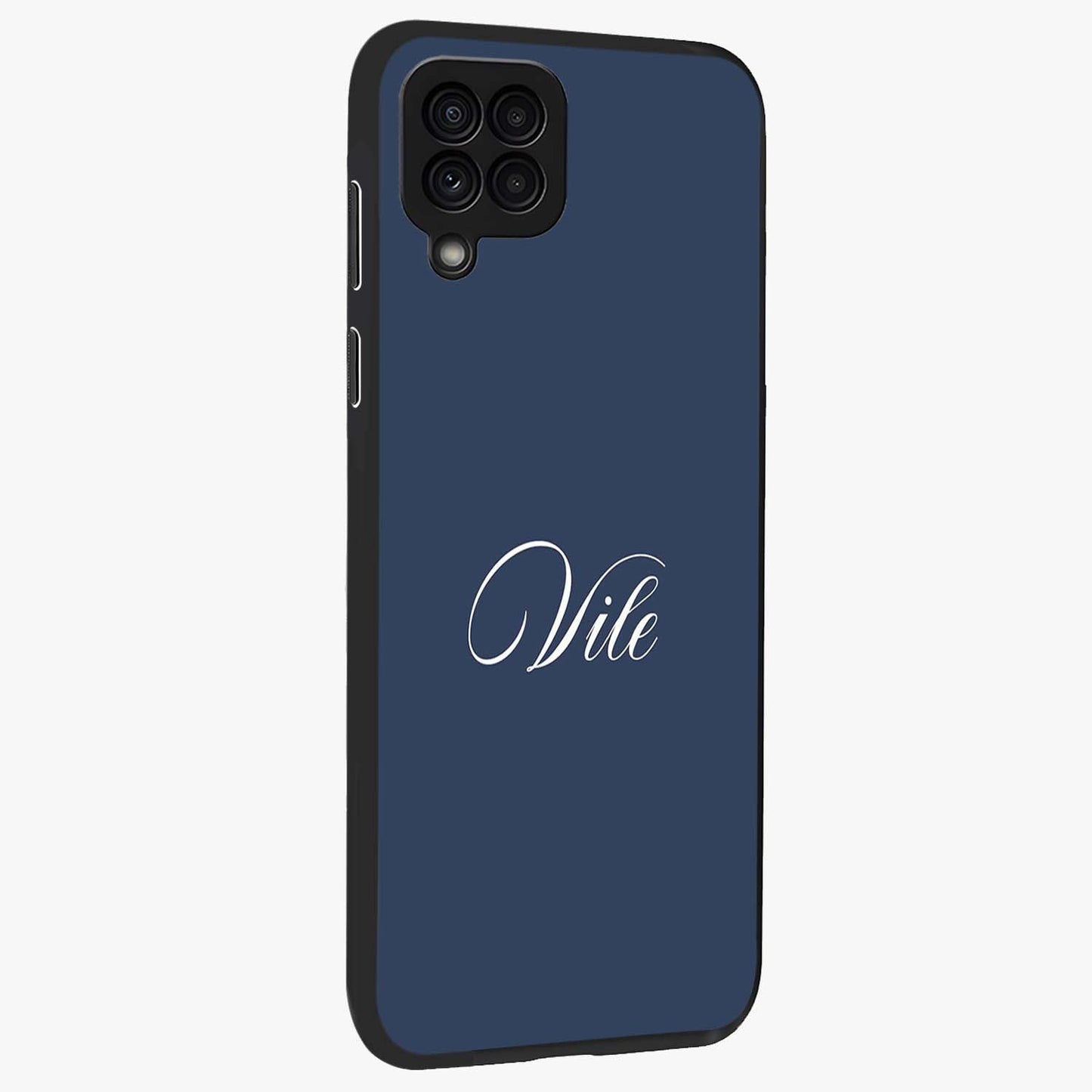 Blue Vintage Floral Pattern Glass Case displayed in angled mockup highlighting classic blue floral pattern and retro aesthetic design.