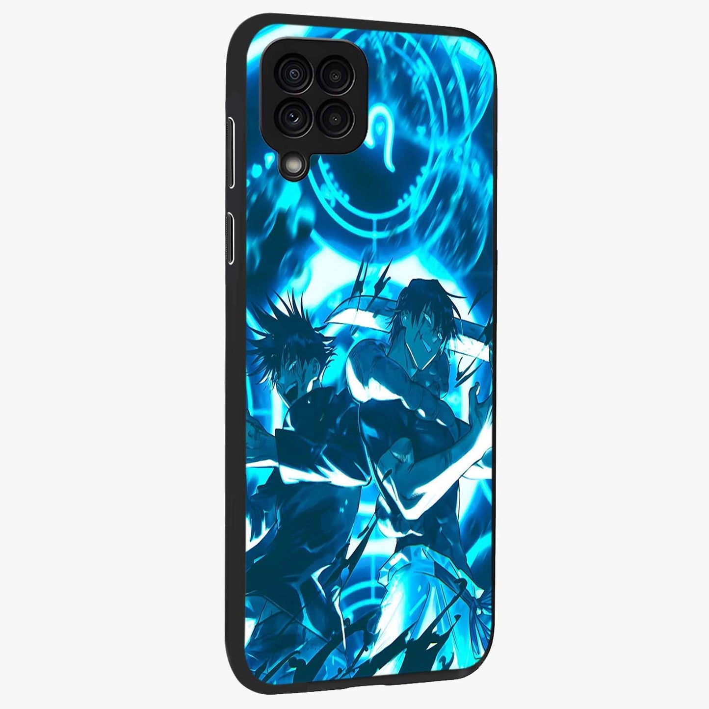 Cursed Energy Clash Glass Case upright view showcasing dramatic clash artwork with bold supernatural theme.