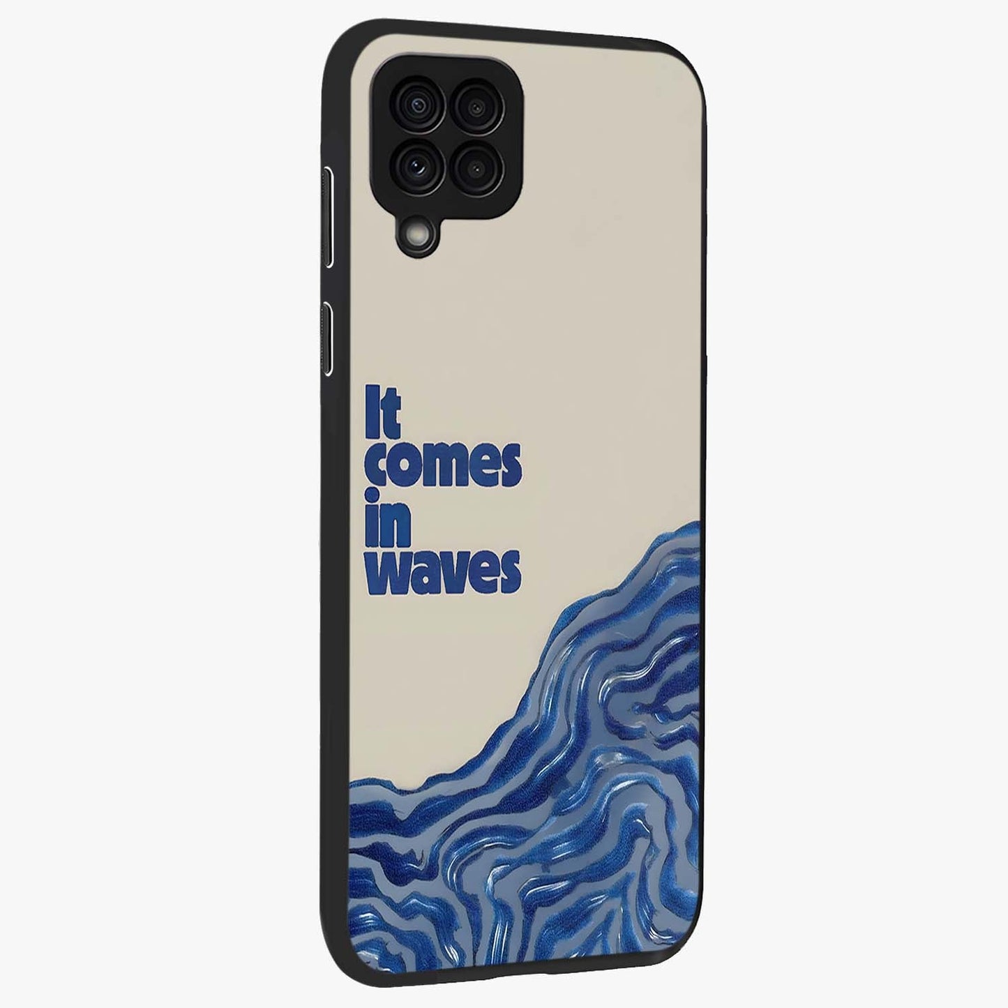 Itachi Sharingan Glass Case upright view showcasing intense anime eye artwork with bold character theme.