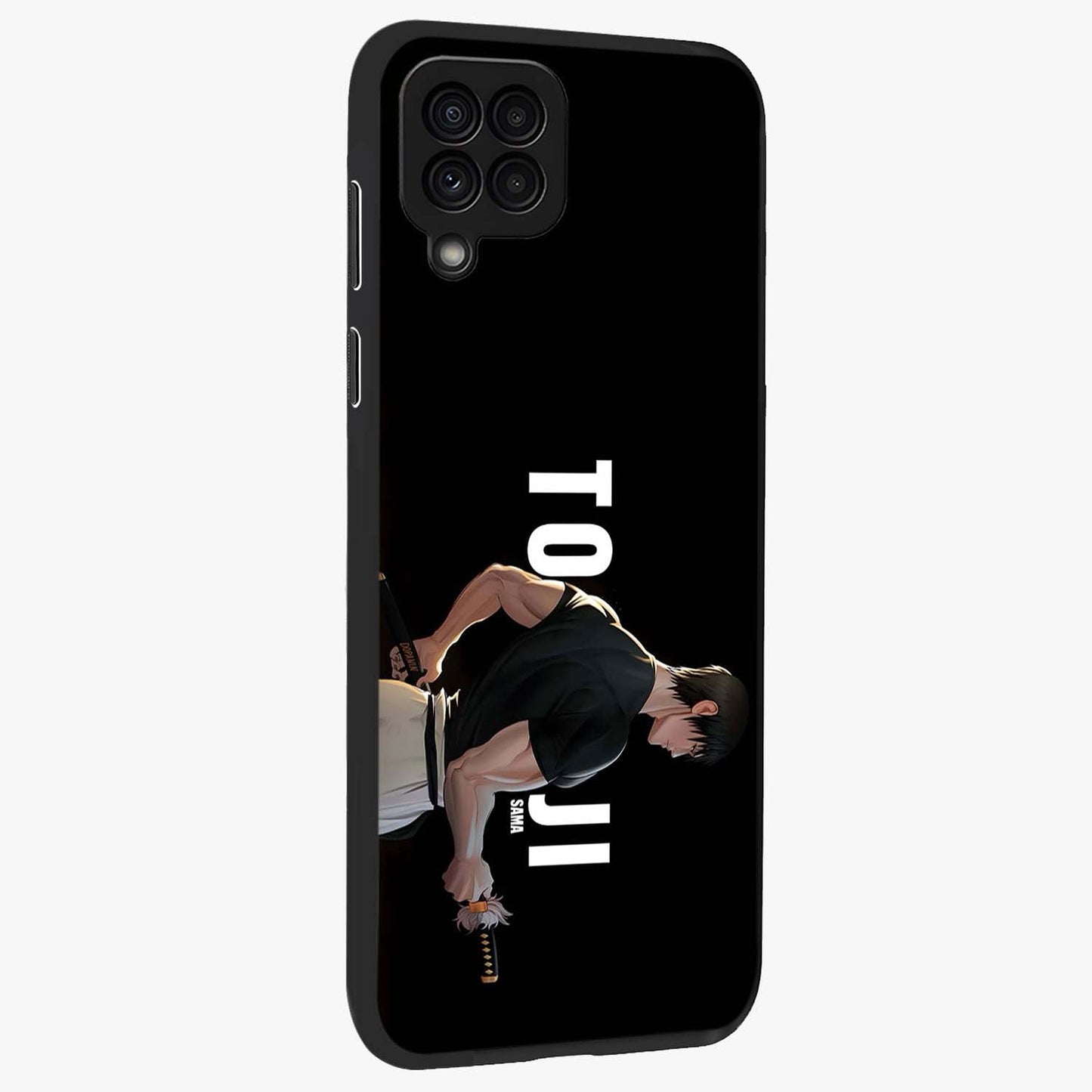 Midnight Blade Resolve Glass Case upright view showcasing intense warrior artwork with midnight battle theme.