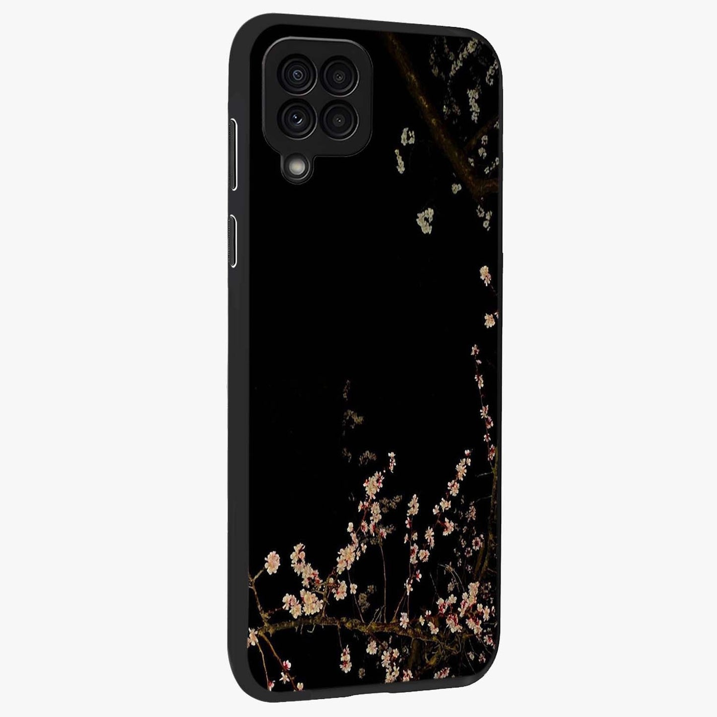 Petal Moon Light With Custom Name Glass Case upright view showcasing elegant floral moon artwork with personalized aesthetic.