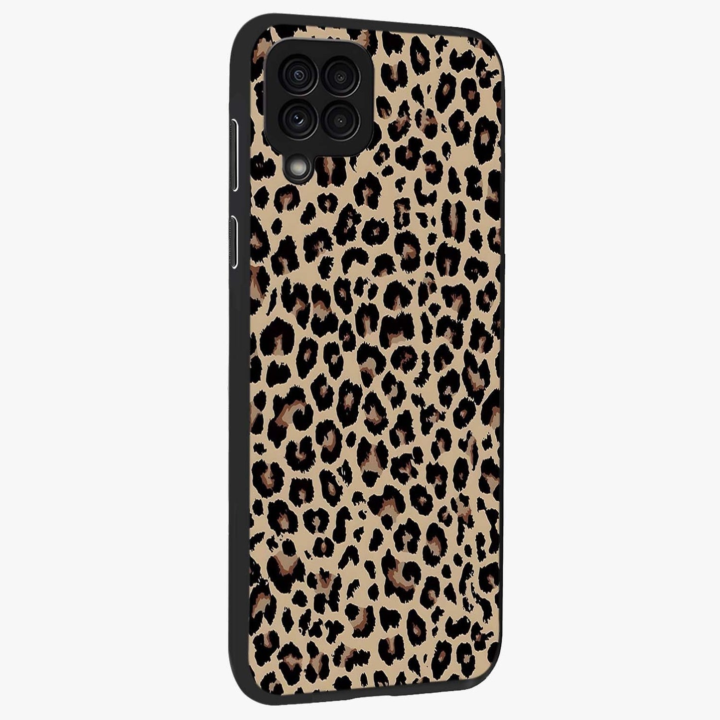 Savage Chic Pattern Glass Case upright view showcasing trendy decorative artwork with edgy fashion theme.