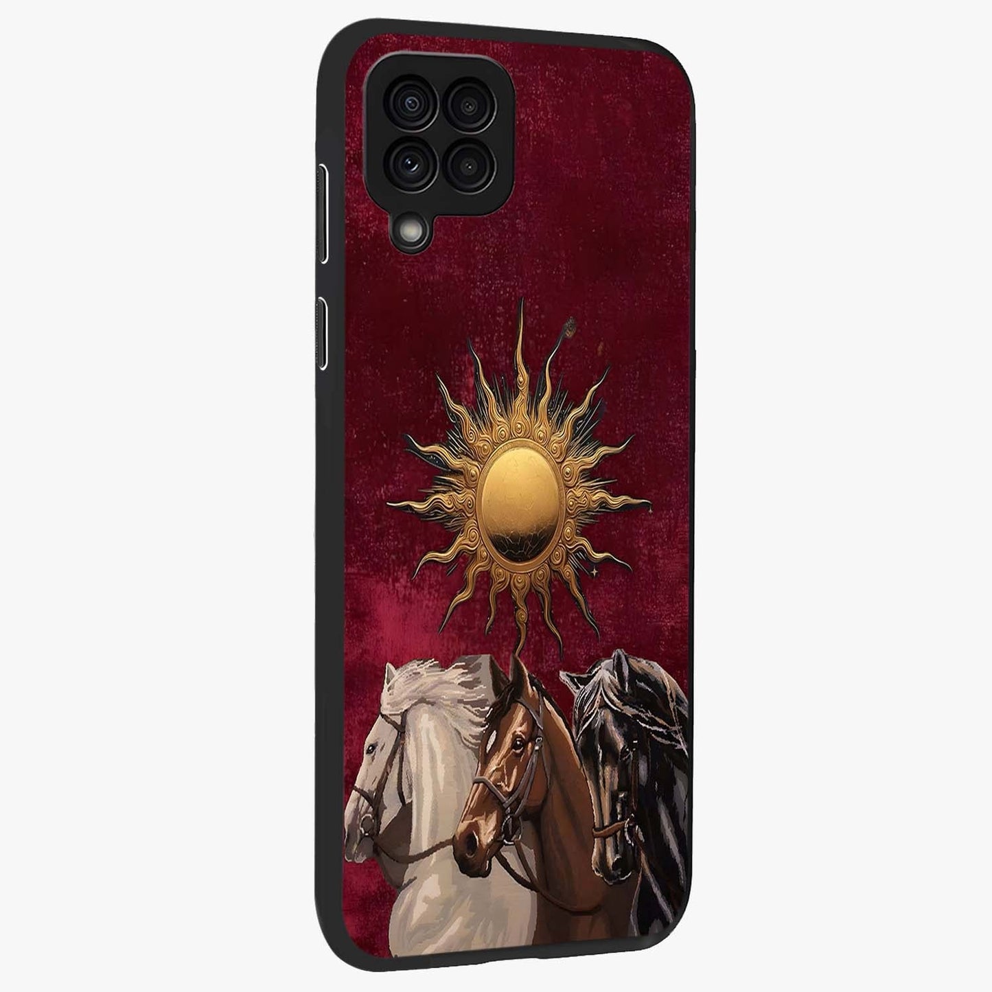 Solar Riders Glass Case upright view showcasing energetic rider artwork with bold adventure theme.