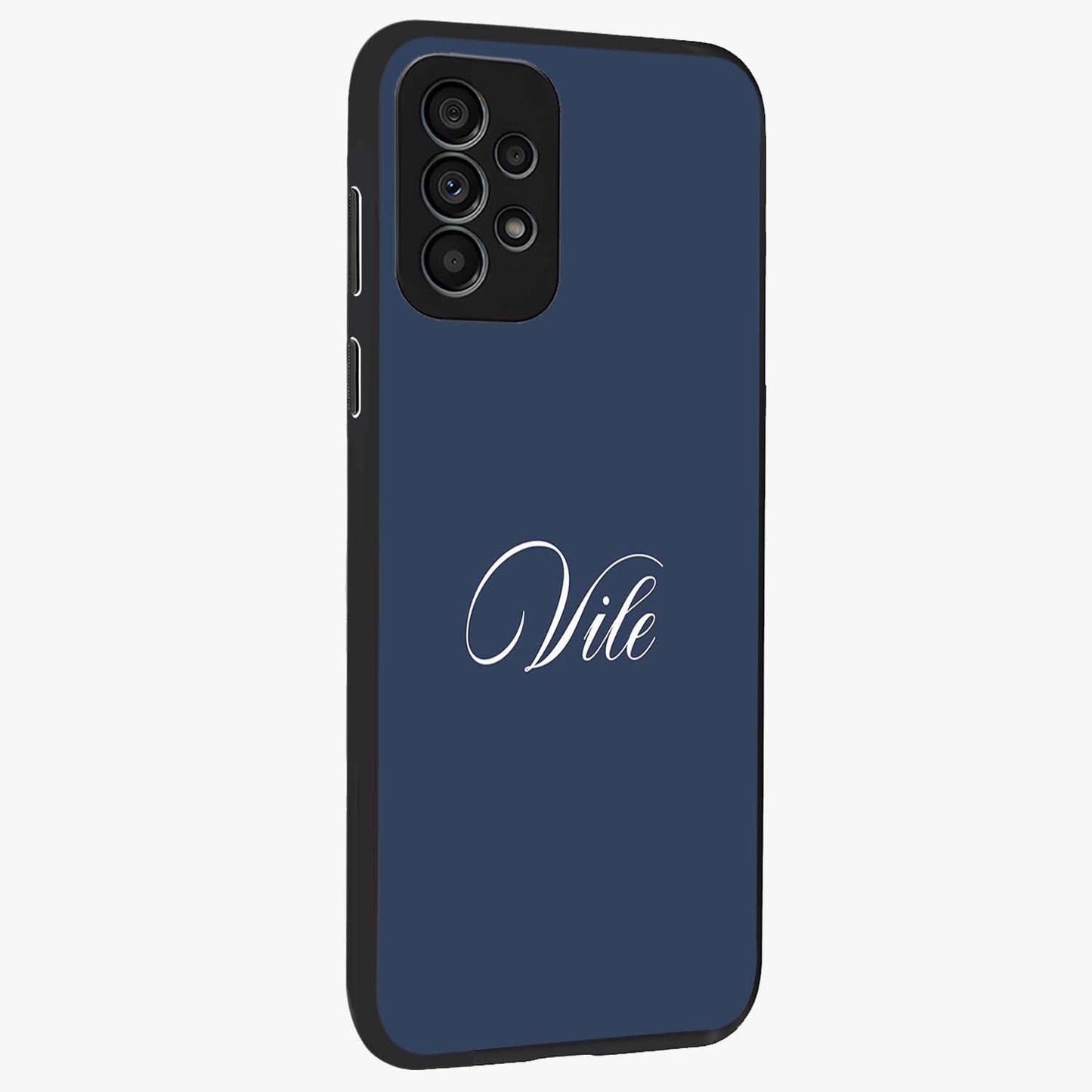 Blue Vintage Floral Pattern Glass Case displayed in angled mockup highlighting classic blue floral pattern and retro aesthetic design.