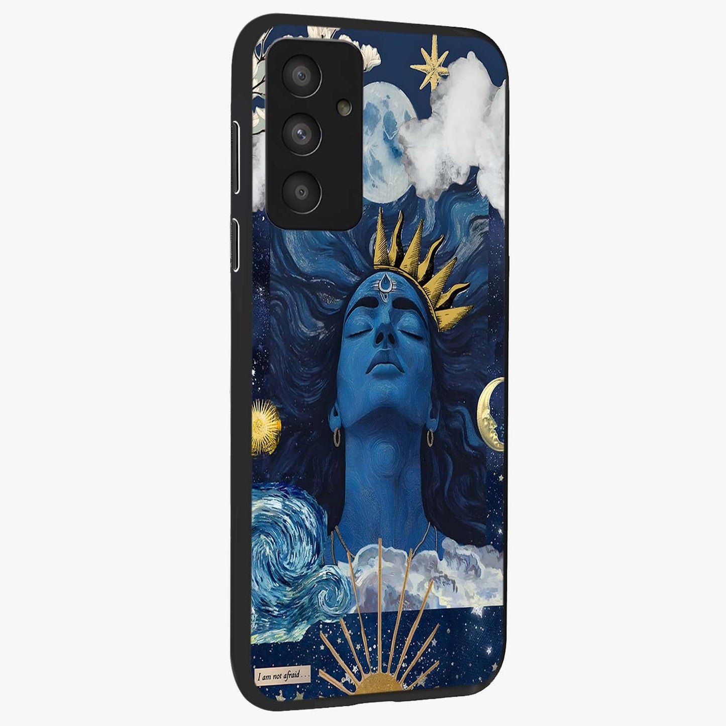 Aesthetic Lord Shiva Glass Case upright view showcasing powerful Lord Shiva artwork with devotional theme.