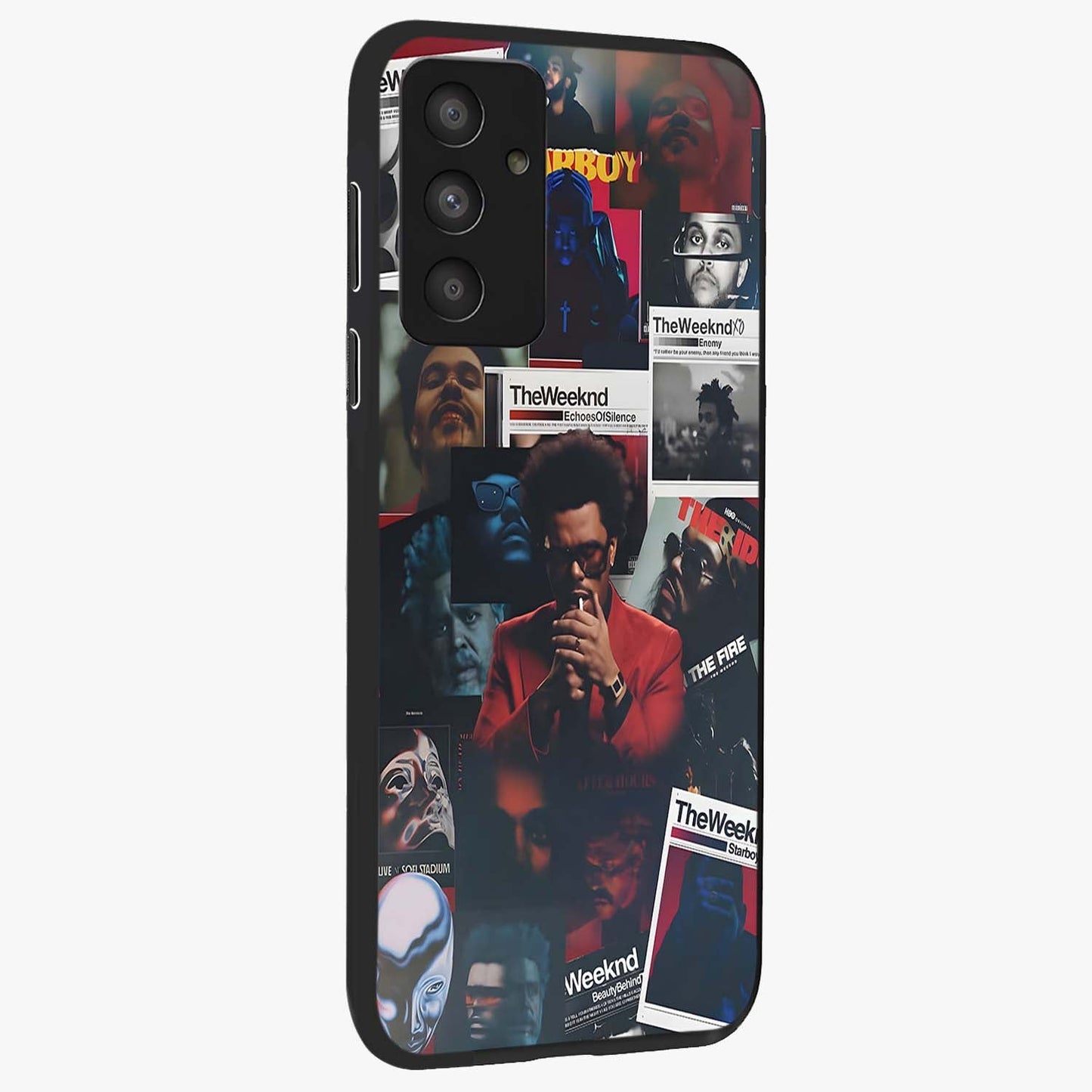 The Weeknd Glass Case upright view showcasing bold music themed artwork with contemporary artistic style.