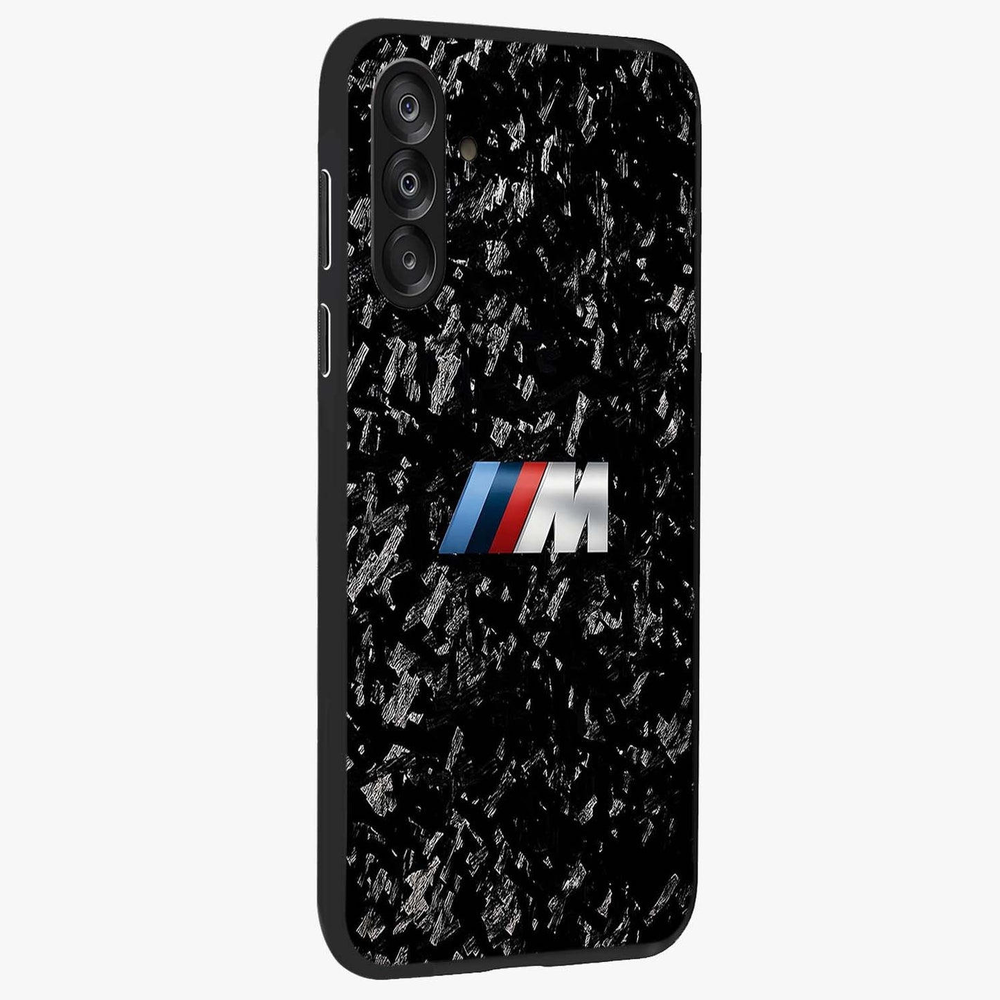 Carbon Speed Mark Glass Case upright view showcasing modern carbon speed graphic with bold automotive theme.