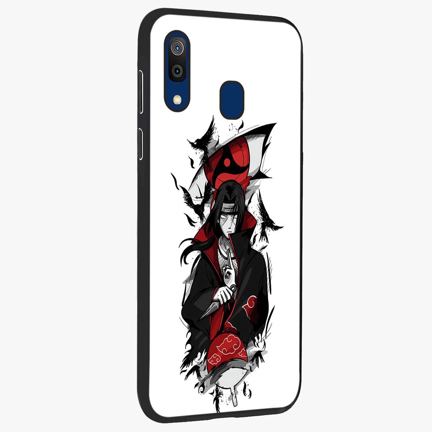 Itachi Limited Edition Naruto Anime Glass Case upright view showcasing intense anime artwork with powerful character theme.