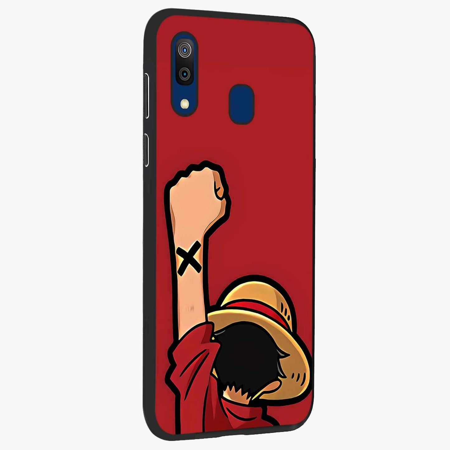 Luffy X Spirit Glass Case upright view showcasing striking anime artwork with adventurous character theme.