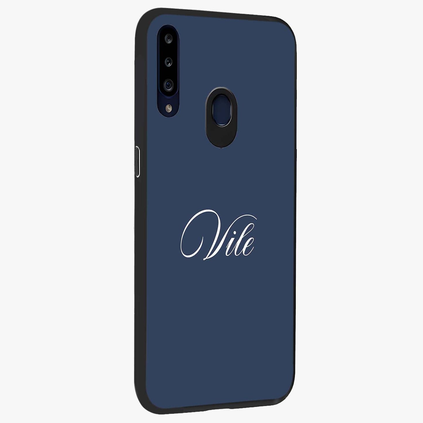 Blue Vintage Floral Pattern Glass Case displayed in angled mockup highlighting classic blue floral pattern and retro aesthetic design.