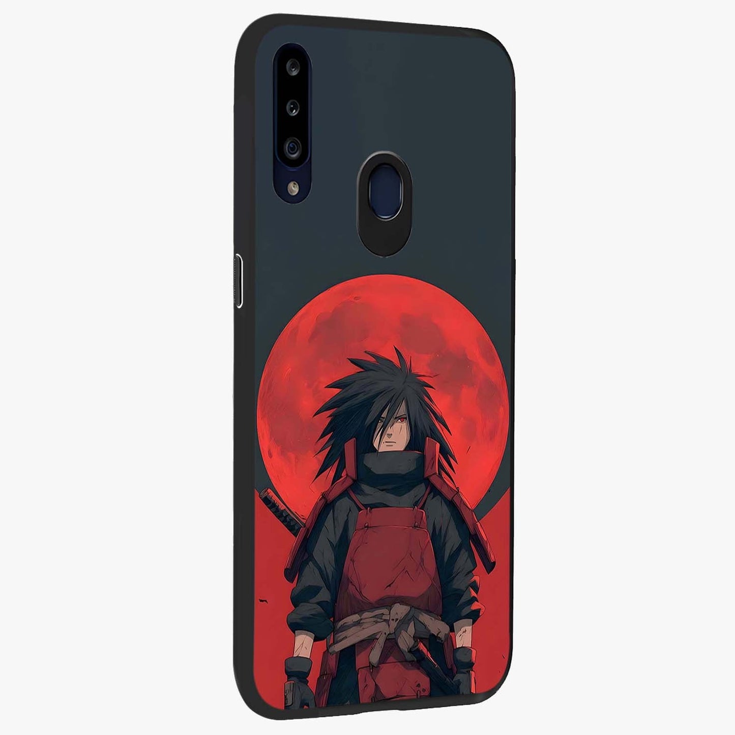 Crimson Moon Warlord Glass Case upright view showcasing powerful warlord artwork with dark celestial theme.